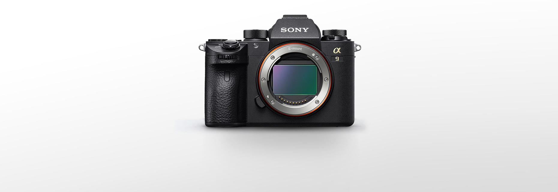 Image of the α 9 mirrorless camera without lens