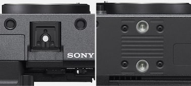 Product image of the screw holes on the top and bottom of the FX2