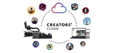 Illustration showing a conceptual diagram of the Creators' Cloud service