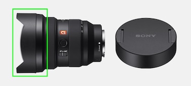 Integral lens hood with dedicated lens cap