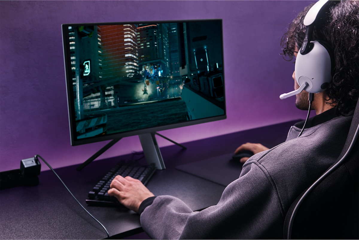 Sony INZONE H9 gaming headset used in a premium PC gaming setup