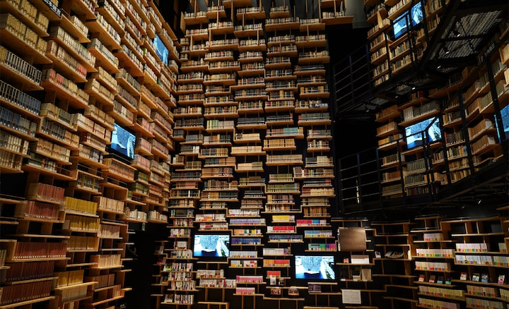 Image of inside of library taken with this lens at high resolution in every corner